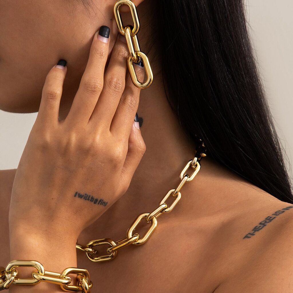 Simple Chain Single Layer Jewelry Set