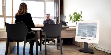 air purifier in an office