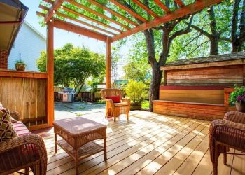 Design ideas for covered wooden decks
