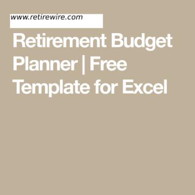 retirement budget spreadsheet template