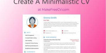 minimal resume template