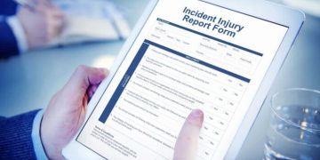 Incident Injury Report Form Document Concept